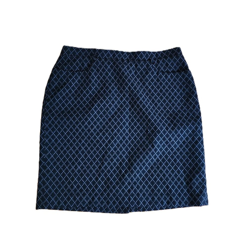 Tristan black & gray jaquard pencil skirt
